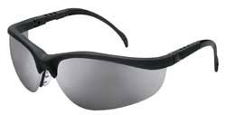 Safety Glass: Scratch-Resistant, Polycarbonate, Silver Mirror Lenses, Full-Framed, UV Protection